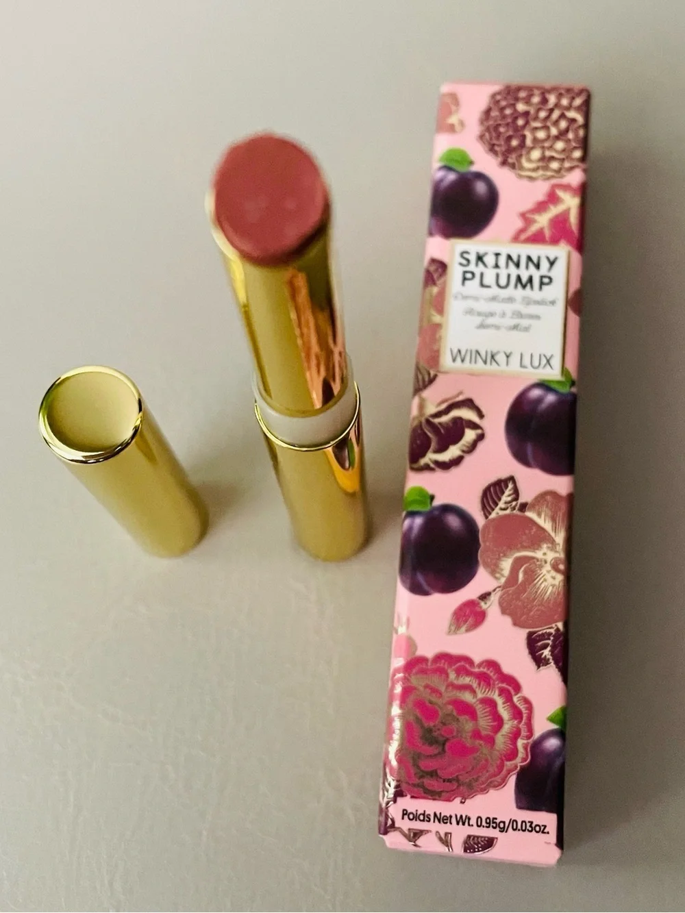 Demi-Matte Lipstick - Honey Baby- Light Winky Lux Skinny Plump 0.03oz